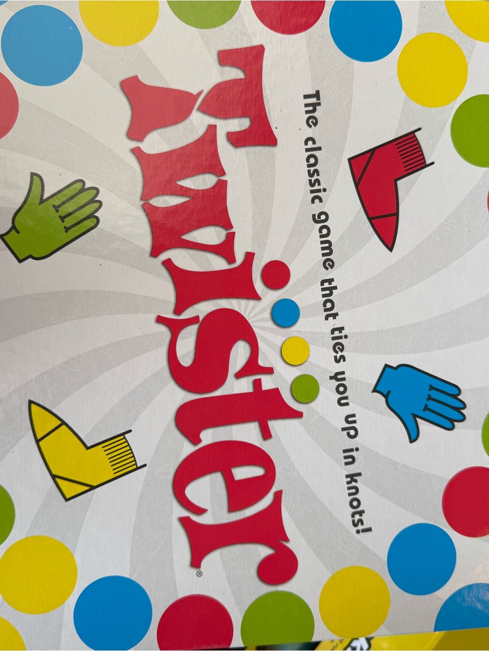 Hasbro Twister Game - Red Logo with Blue Yellow Green Dots